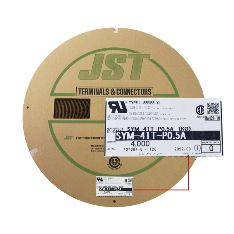 SYM-41T-P0.5A  JST     Terminals, connectors  in stock