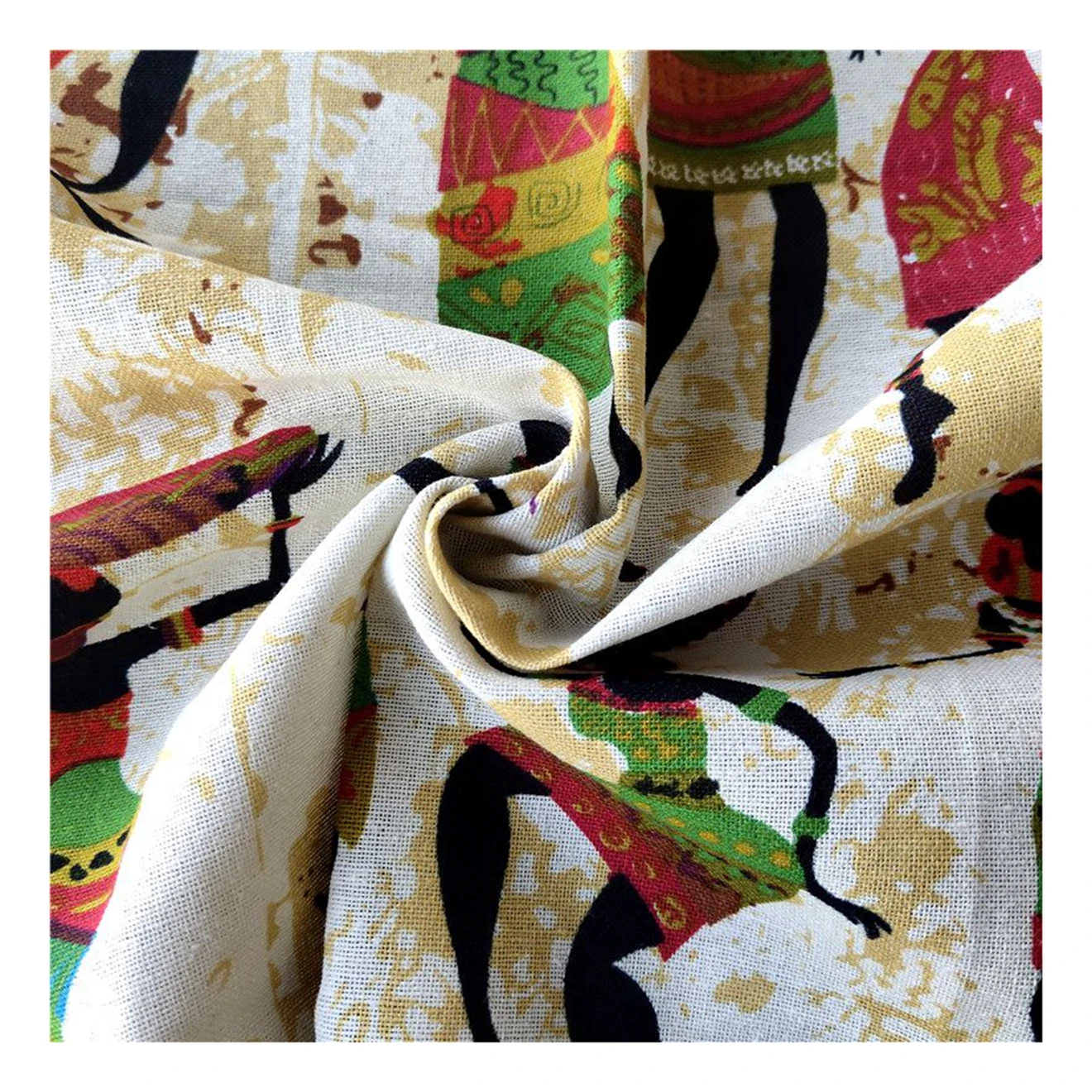 African ankara picnic tablecloth dress fabrics cotton woven fabric printed cotton linen ramie cloth