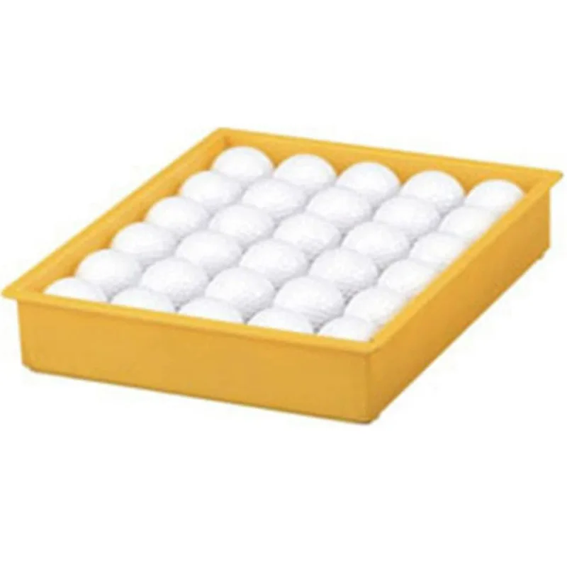 Hot-Formed White Golf Ball Storage Box with Yellow ABS/PP Thick Sheet Stamped Embossed Matt Laminated for Consumer Electronics
