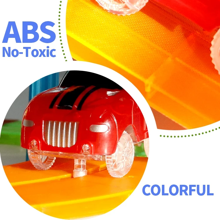 2021 Amazon Hot Selling Educational Magnetic Set Toy Car Track Tiles 126Pcs ABS Plastic Magnet Building For
