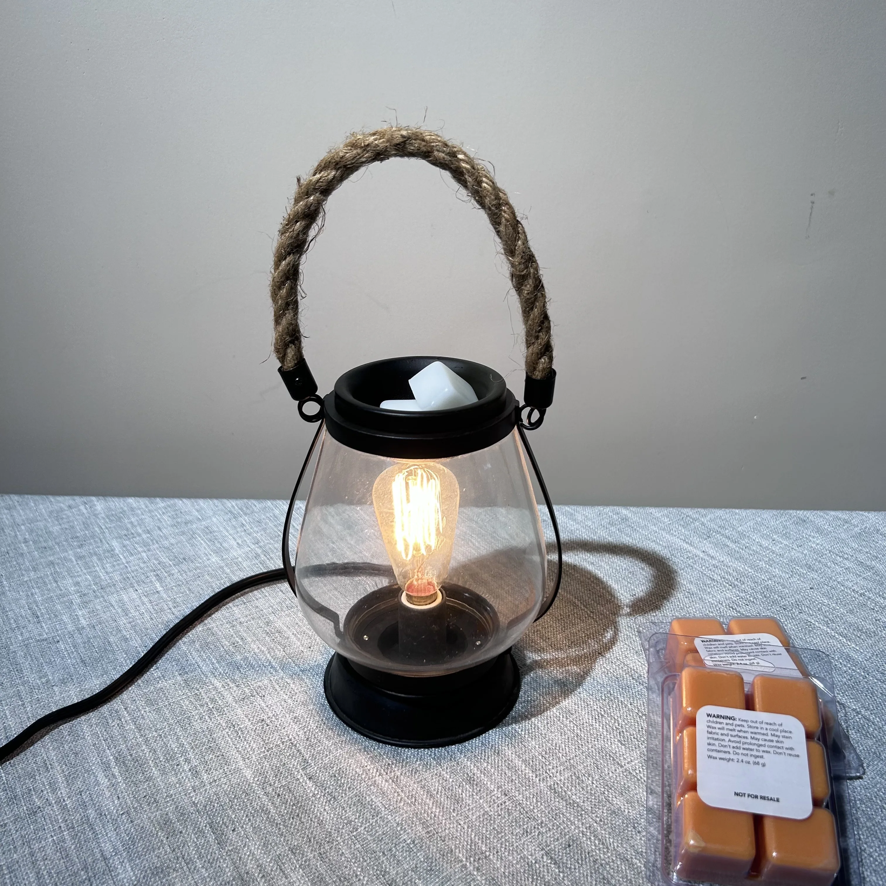 New factory development Edison candle warmer lamp 2024 vintage 2 sets of sizes home usb candle warmer