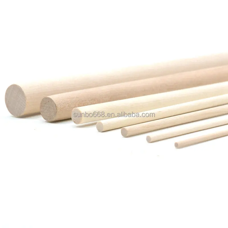 Factory Custom Wood Dowels With Hole  Half Round Wooden Dowel Rods For DIY Handmade Wooden Craft