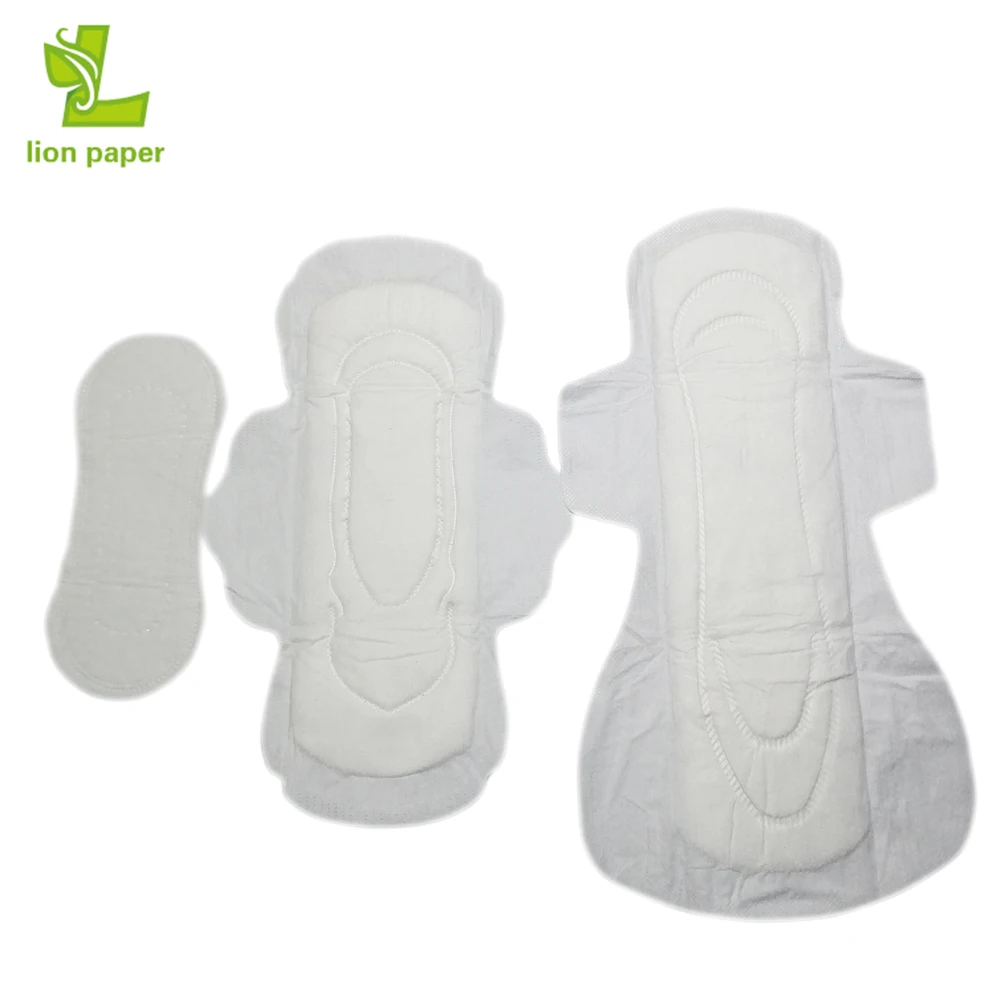 Factory direct sales White bamboo fiber anion with wings pad  sanitary napkin