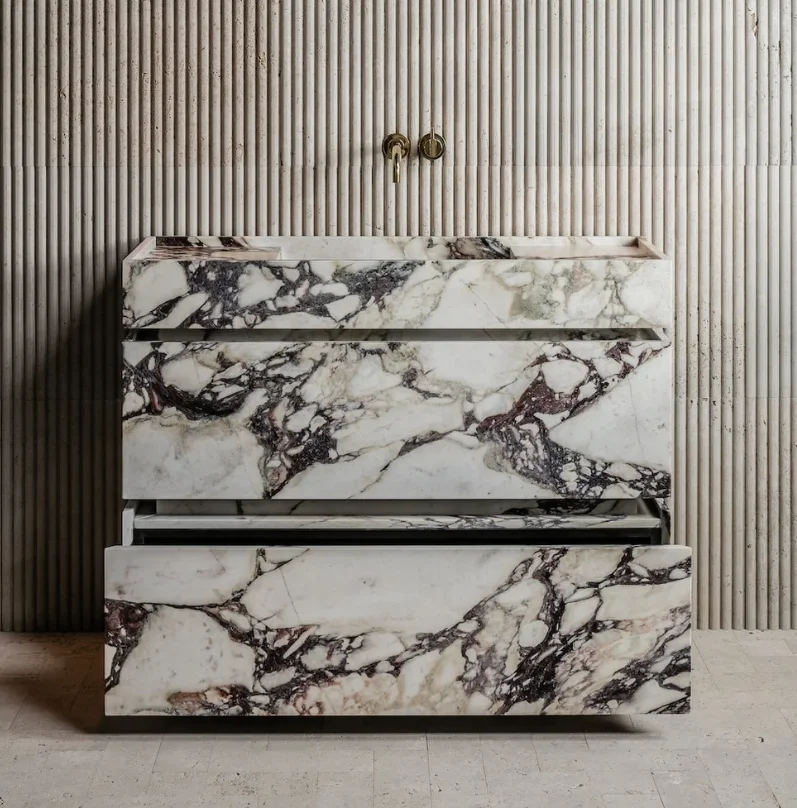 Refine Stone supply luxury high polished viola marble bathroom marble vanity basin