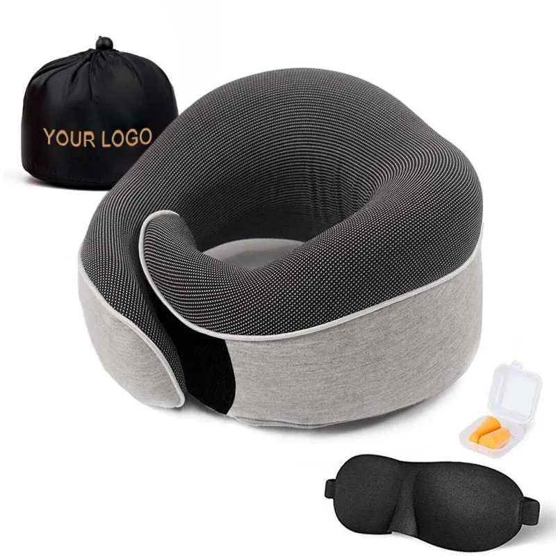 Airplane Car & Home Best Gift Travel Kit with Earbuds Eye Mask Neck Support Folding Neck pillow