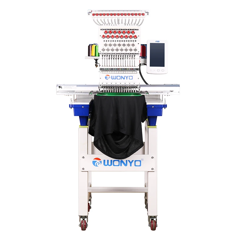 Dahao Control  System Automatic Color Change single head 12 needle embroidery machine for cap, t-shirts, jachket embroider