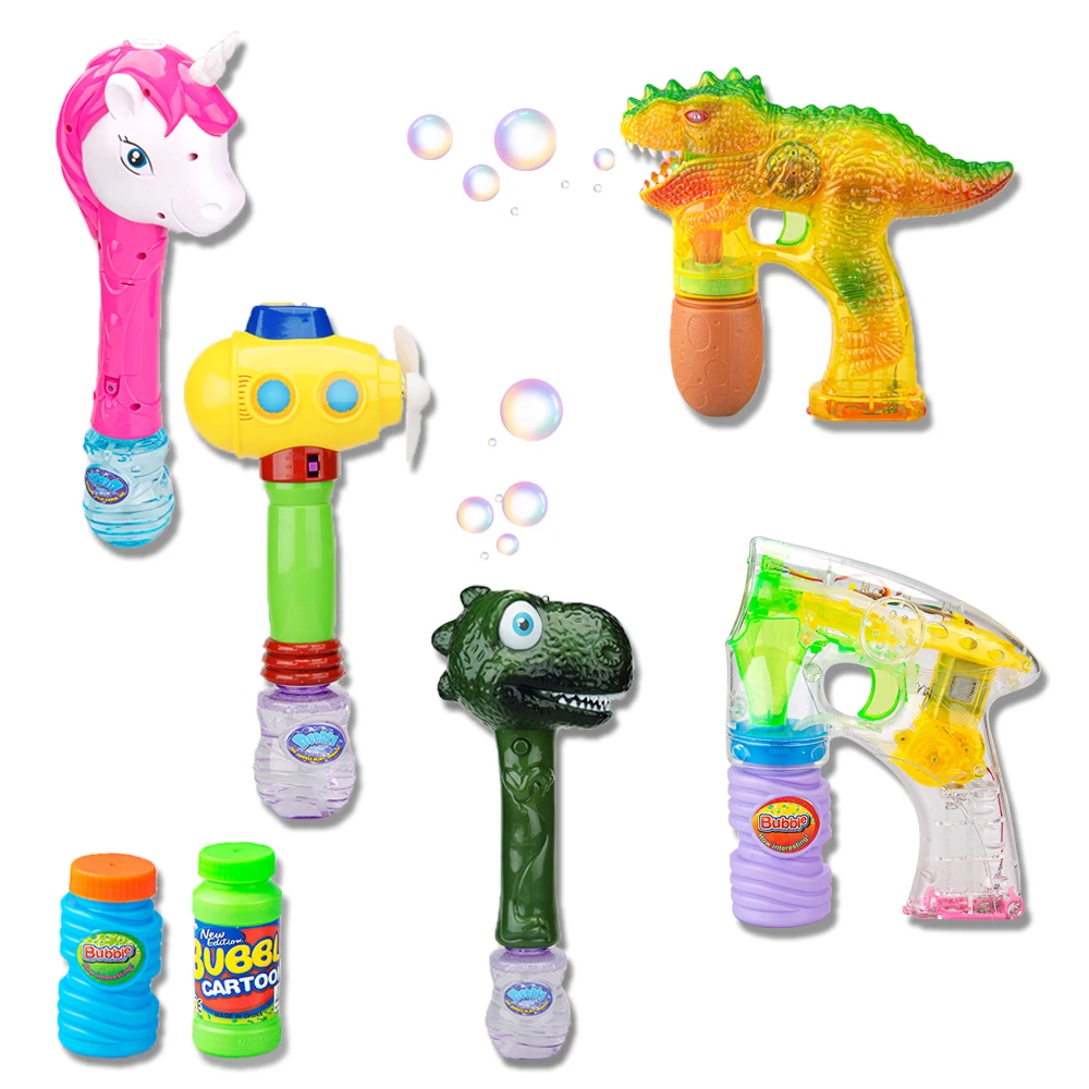 
Hot sale Plastic outdoor toy factory battery operate light up music Bubble toy 