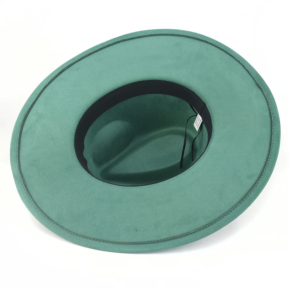 Custom High Quality Wholesale Suede Fedora Hats Unisex visor Jazz bucket hat outdoor Wide brim bucket hat