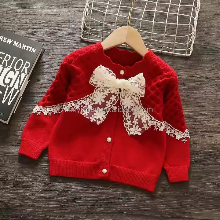 High Quality Sweater Kids One Piece Cotton Cartoon Jacquard Knitted Sweater Kids Pullover Kids Sweater