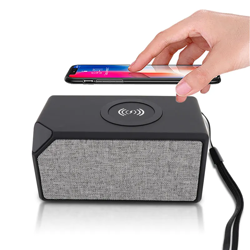 Оптовая продажа беспроводной портативный мини-динамик bluetooth с беспроводным зарядным устройством для дома