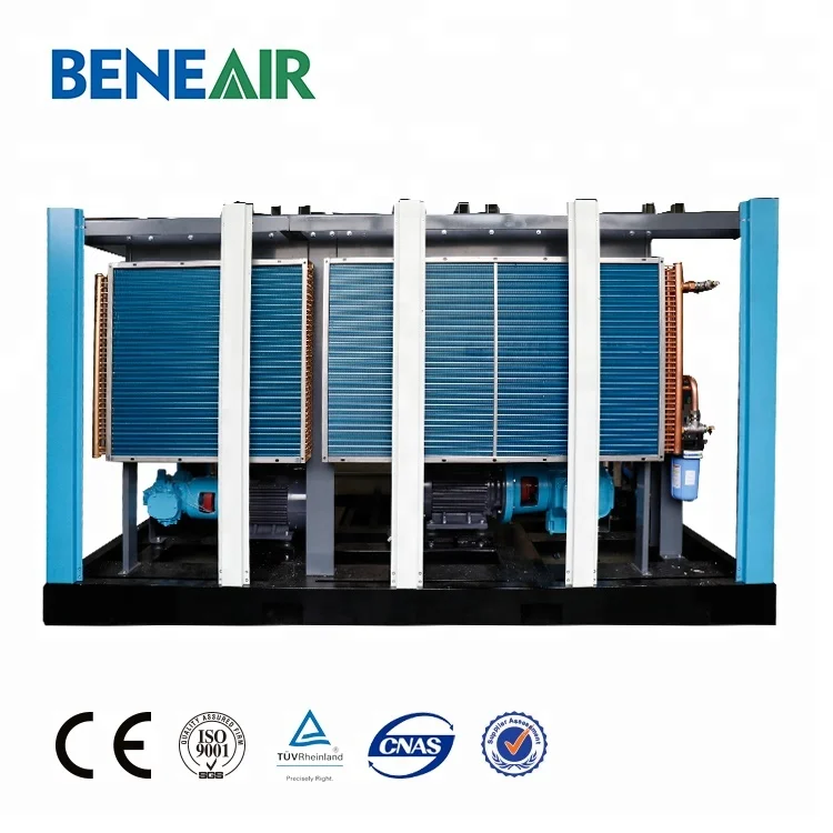 High Pressure 30bar 10m3/min 350cfm 92kW Air/Water Cooled Direct-dirve Oil-free PM VSD Two-stage Screw Air Compressor