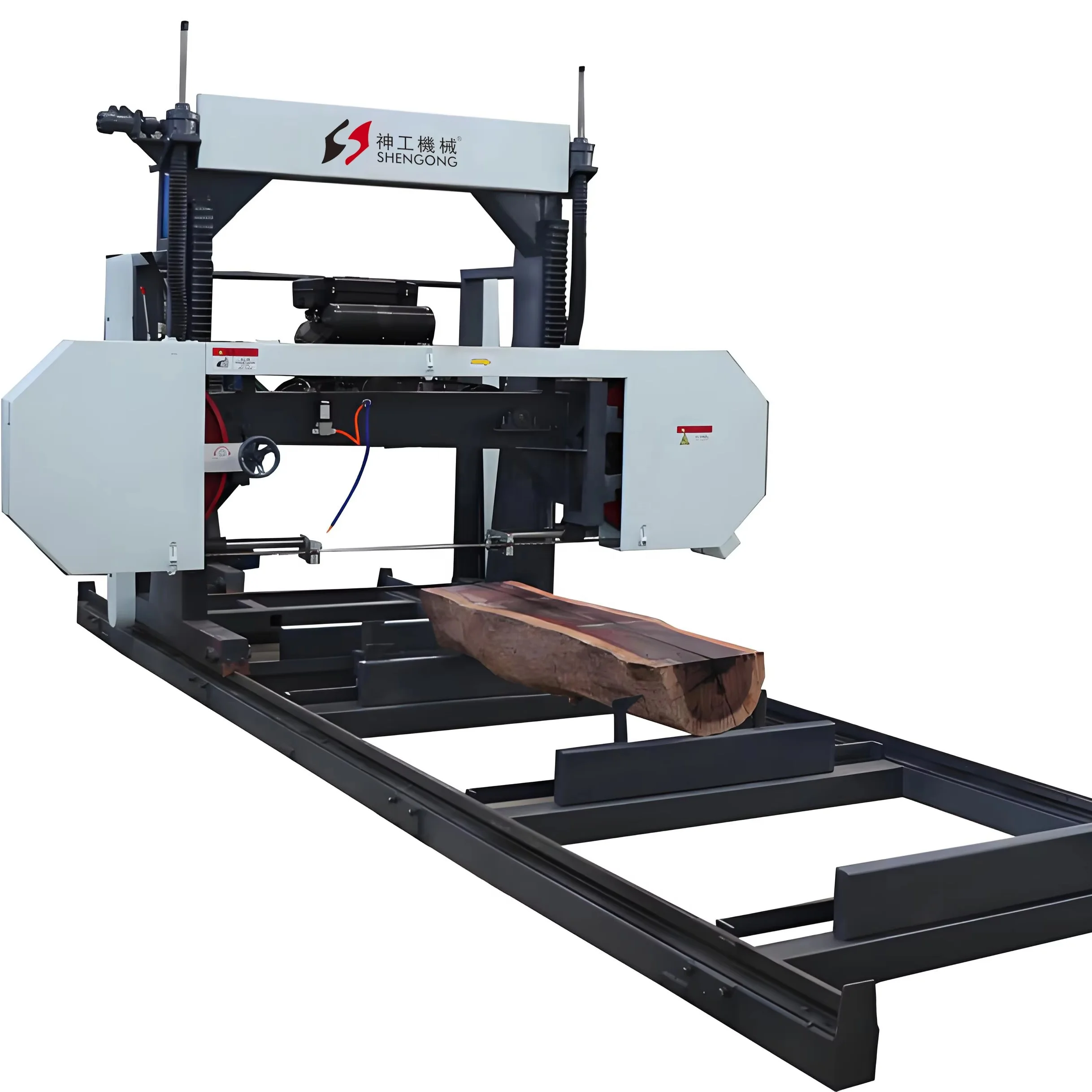 2024 Hot sale Gasoline Horizontal Band saw Wood Portable Sawmill with Trailer