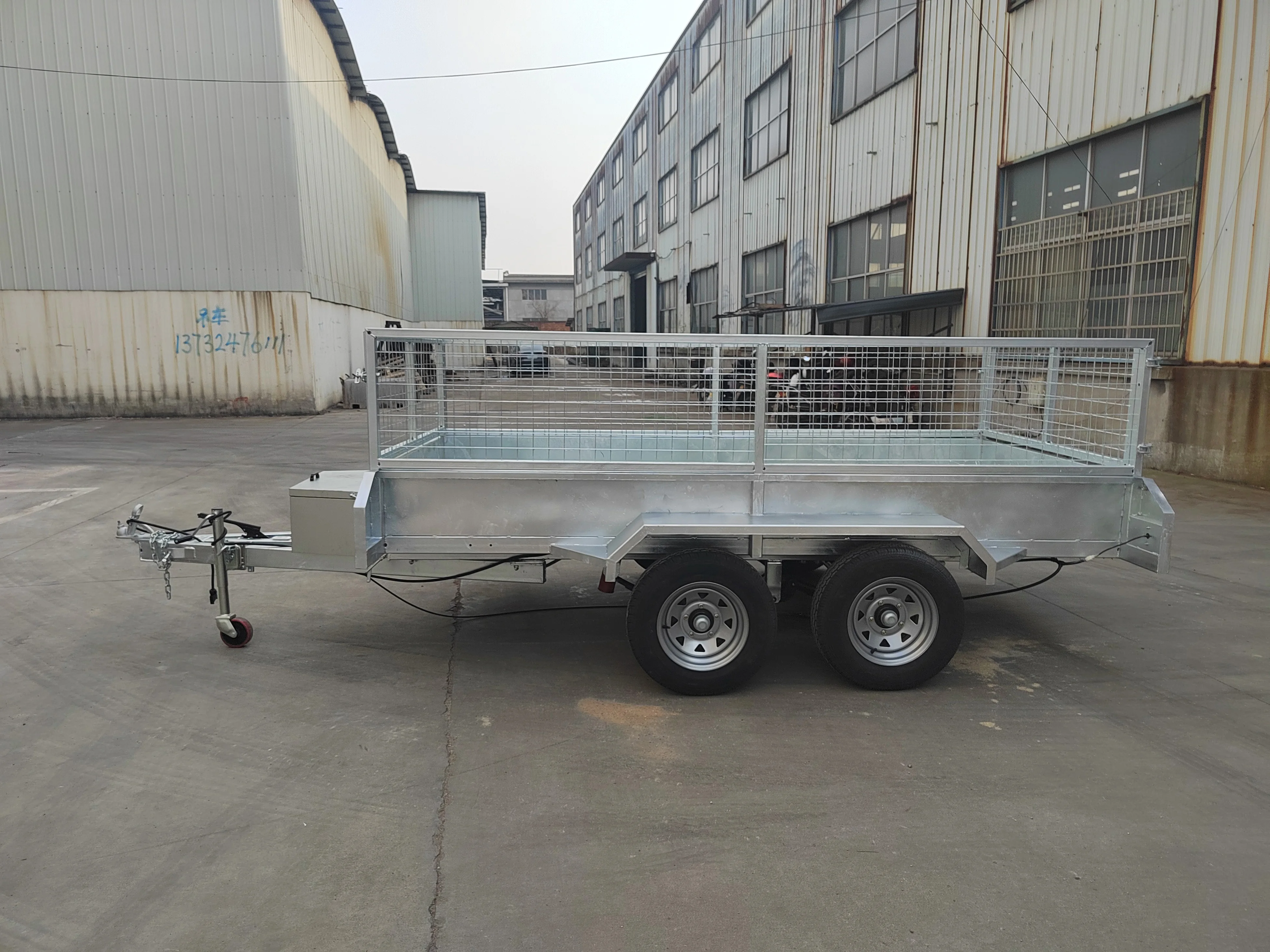 Factory price truck trailers 6x4 7x5 customized hot dipped galvanized  farm cage trailer