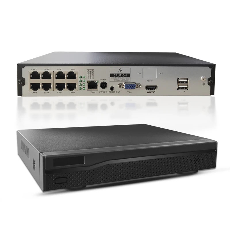 H.265 IP Camera POE NVR  8CH Playback  Network Video Recorder