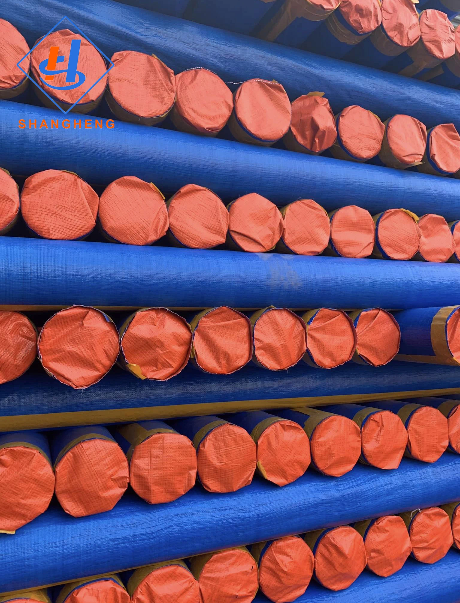 Colourful Blue Orange Pe Tarpaulins Tarps Heavy Duty Waterproof 6 X 8 Ft Pe Tarpaulin Roll