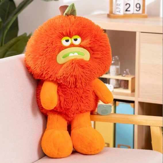 Long hair fruit plush doll cute laughing vegetable doll child comfort doll
