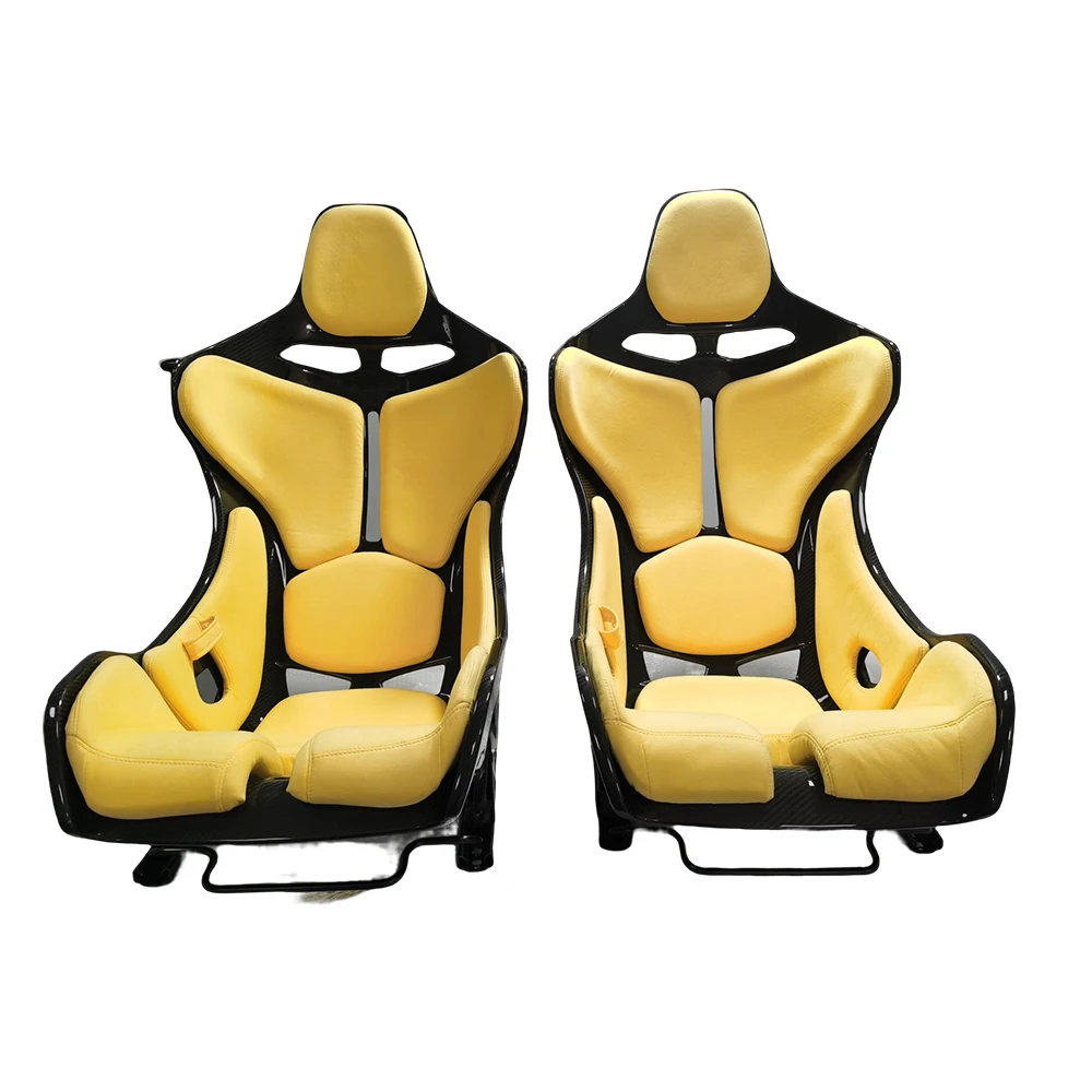 Senna Style Car Seat Covers Full Set Luxury Real Carbon Fiber Seat Car Accessories for Mclaren Sports Seats