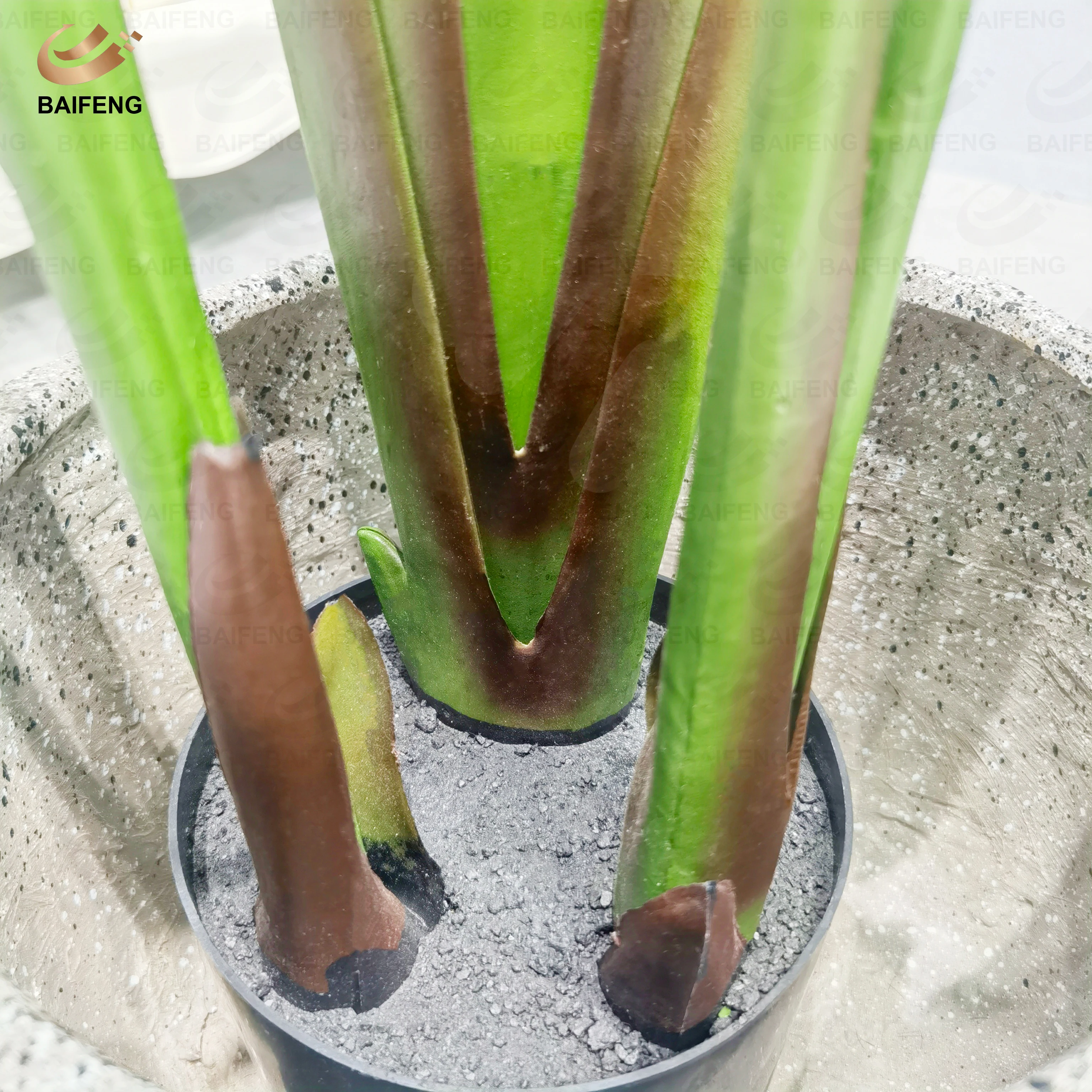 Factory Custom Indoor Decoration Artificial Potted Banana Tree Faux Plastic Canna Tree Wholesale Artificial Plant