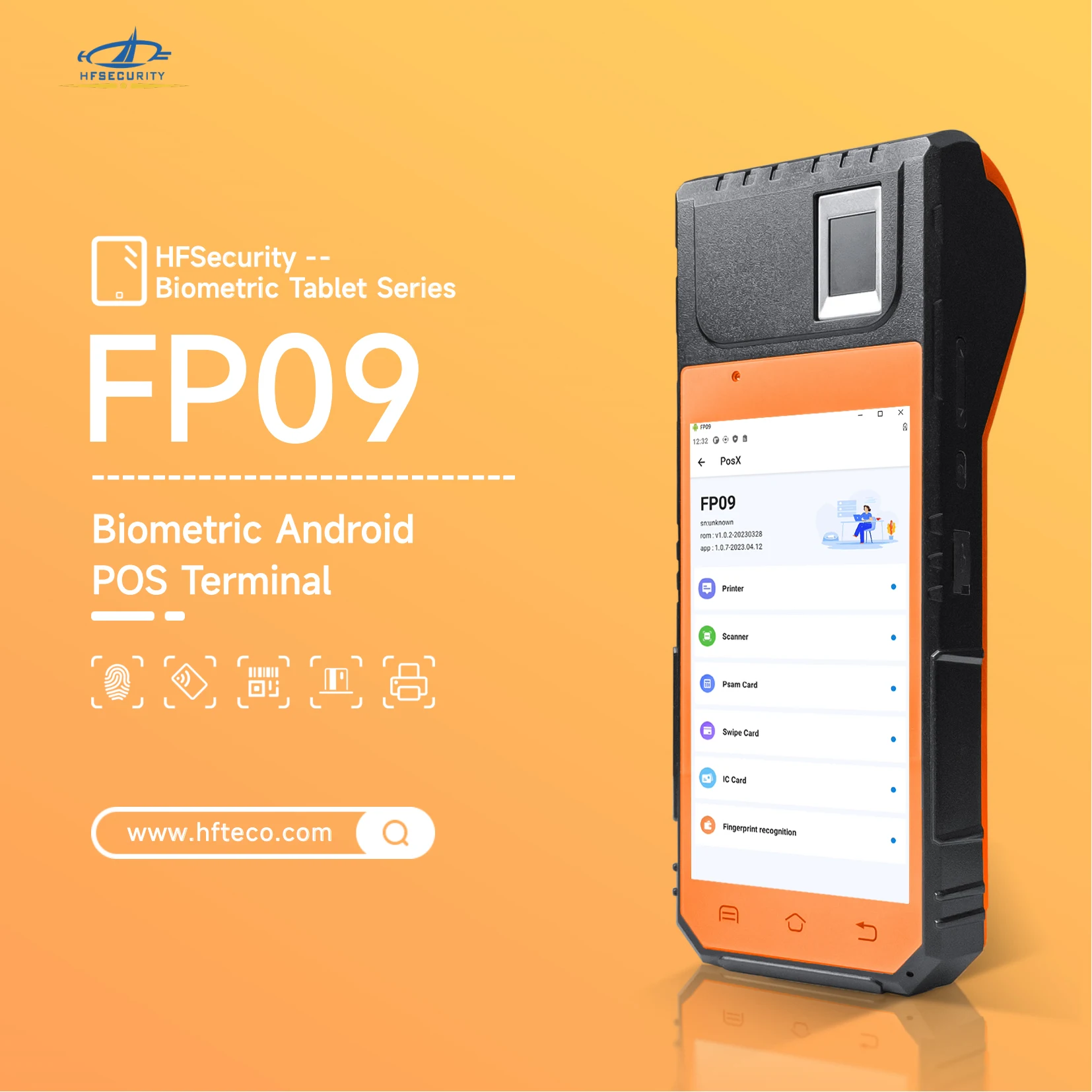 FP09 электронный Android 11 биллинг Pos-машина программное обеспечение Pos-системы Ручной терминал кассовый аппарат с чековым принтером