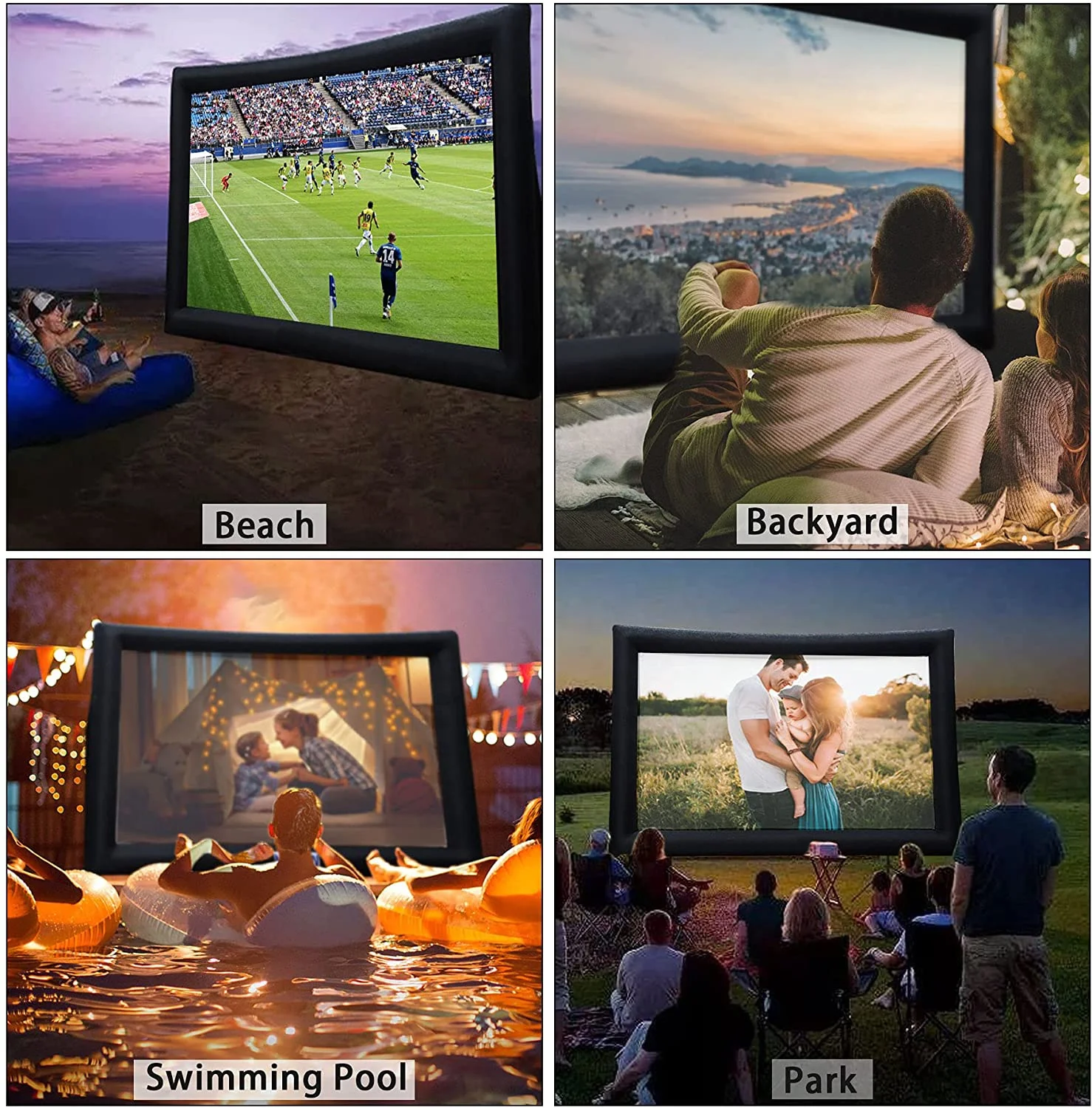 20 Feet Inflatable Outdoor Indoor Theater Projector Screen Inflatable Projector Movie Tv Screen