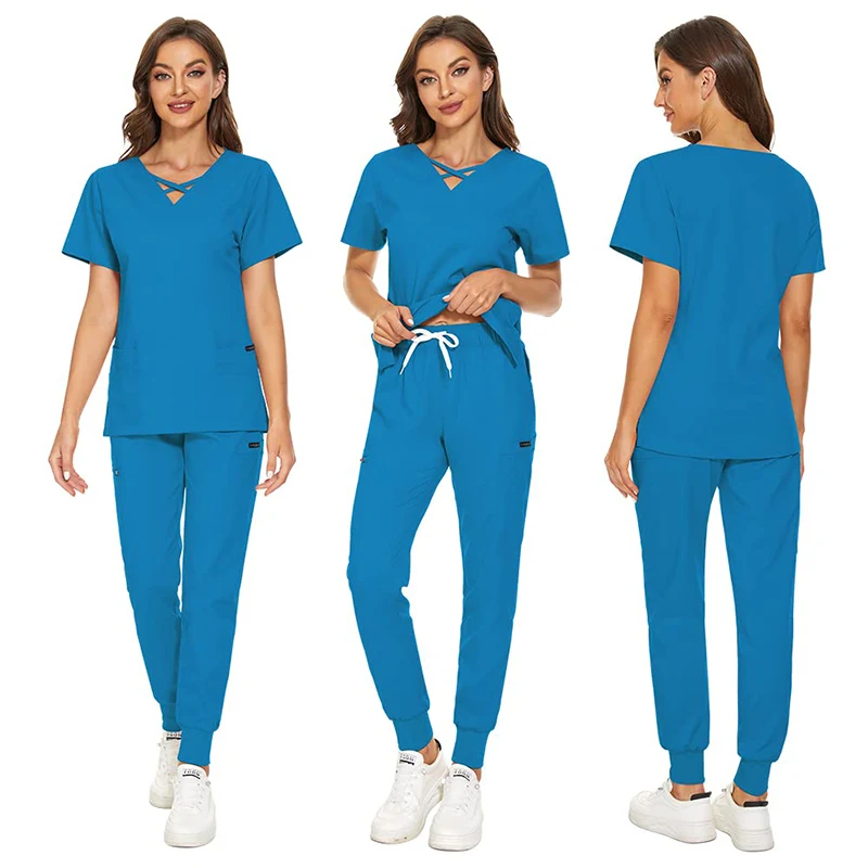 New Medical Matte Set  Neutral Nursing Uniform Hospital Health Nurse Uniform Beautician Hand washing Work Uniform