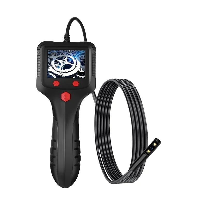 8mm Side Camera P100 2m portable 2.0mp waterproof articulating borescope 2.4 inch HD 1080P HD TFT IPS Screen endoscope