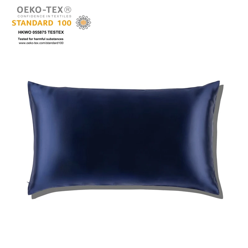 Anti Acne Zipper Raw Silk Fabric 22mm Silk Pillowcase For Gift Items Gold Silk Pillow Case Zipper