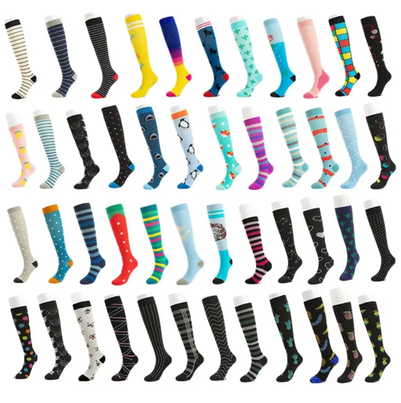 Women Men 20-30mmHg Compression Socks Best Support for Nurses Running Hiking Recovery