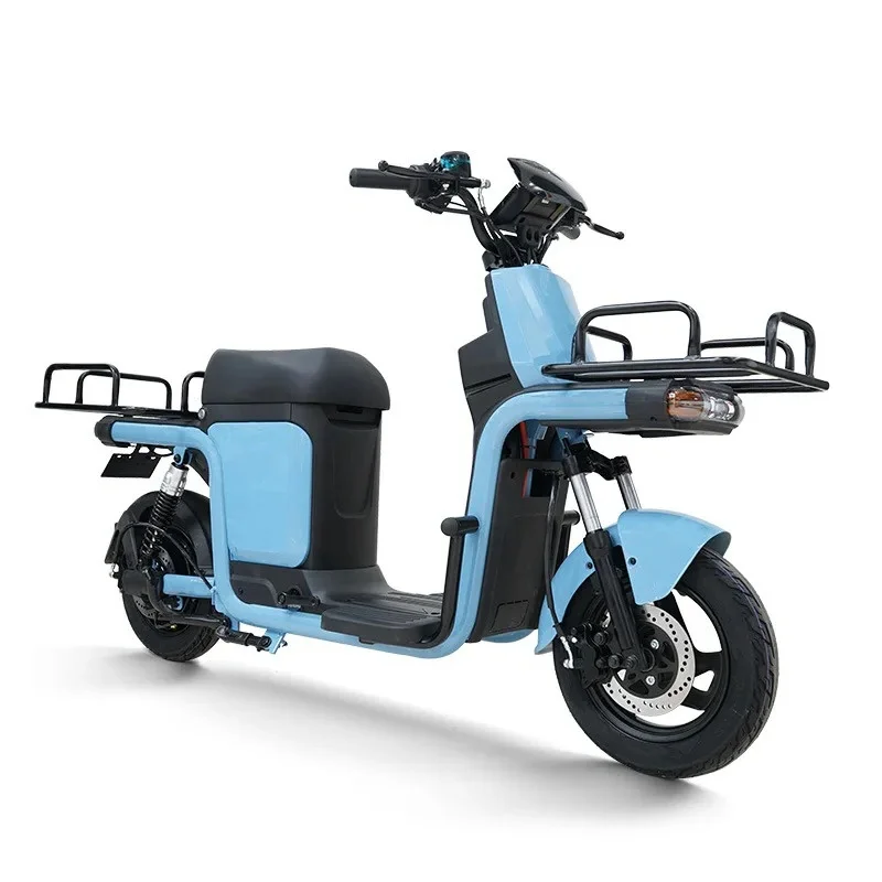 Electric Bicycle 2 Wheel Open Ebike Take out Food Delivery Ridder Electric Scooter with Removable Double Battery