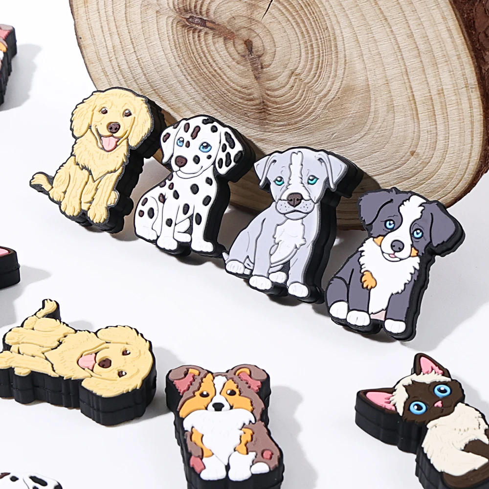 Wristlet Keychain Bracelet Pet Dog Focal Beads Silicone Diy Drawing Board New Silicone Dog Focal Beads For Pen Making