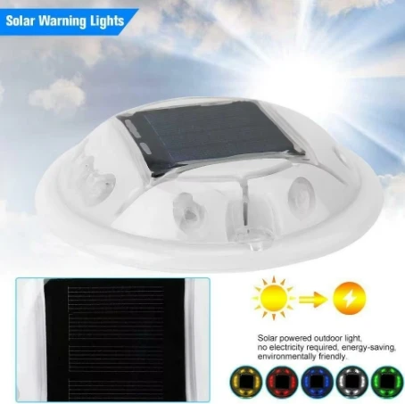 Waterproof Aluminum Solar Road Stud Cat Eye Traffic Warning Reflector Light Outdoor Highway