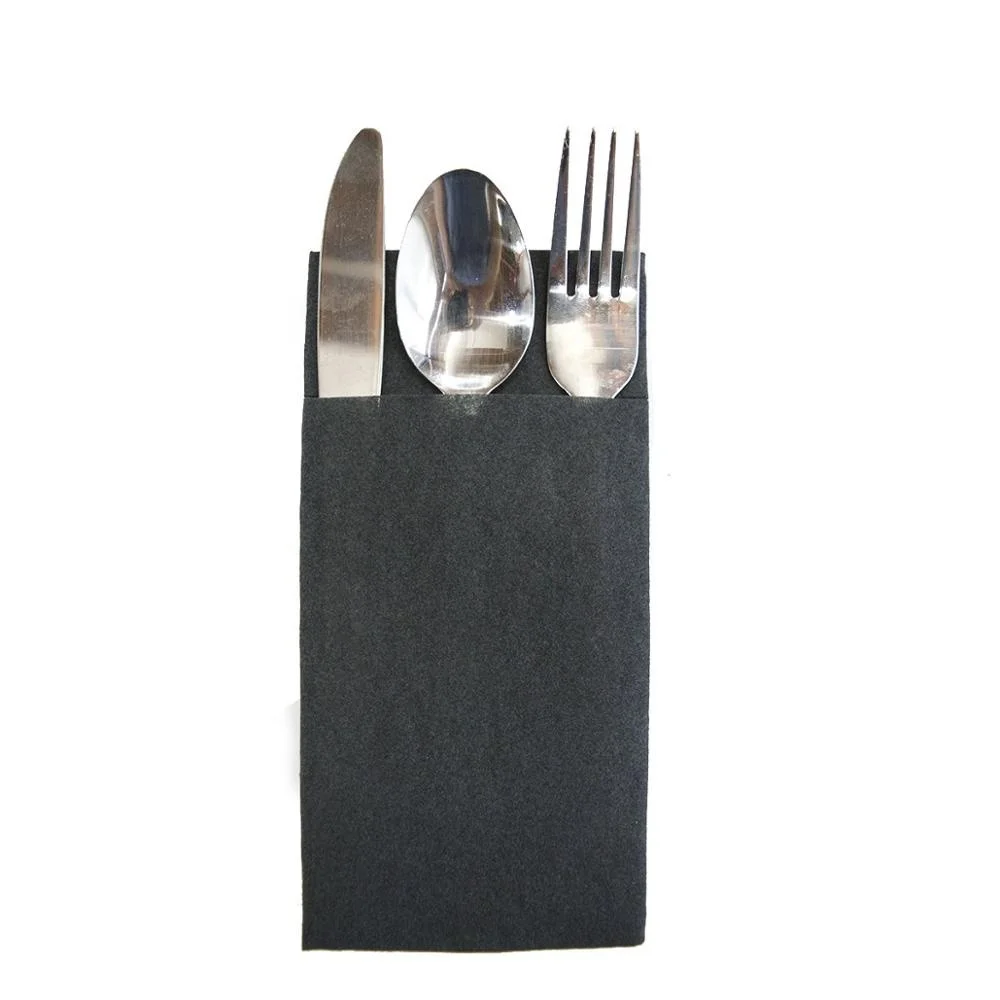 Cloth Like Paper Disposable Cutlery Pocket Sleeve Napkins Air laid Table