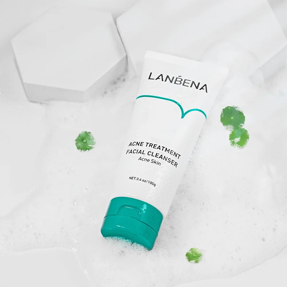 LANBEN Oligopeptides Acne Treatment Face Wash Oil Control Makeup Remove 100G OEM Factory Store