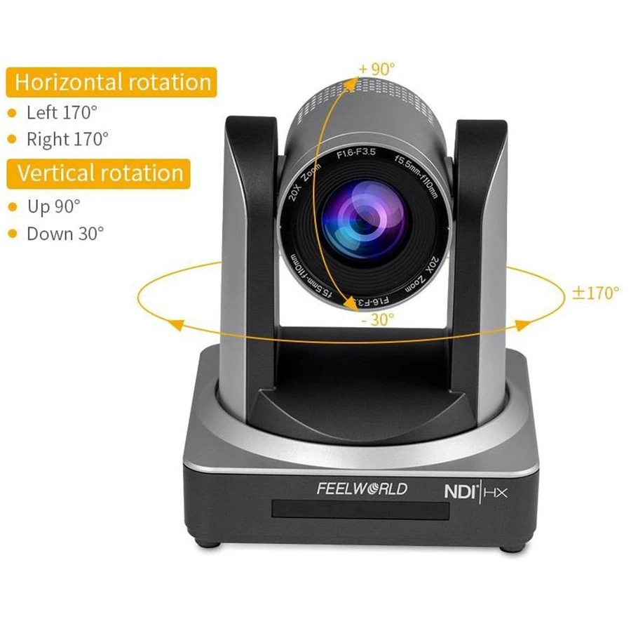FEELWORLD NDI20X Simultaneous 3G-SDI/HD/NDI/IP Live Streaming PTZ Camera For Online Education