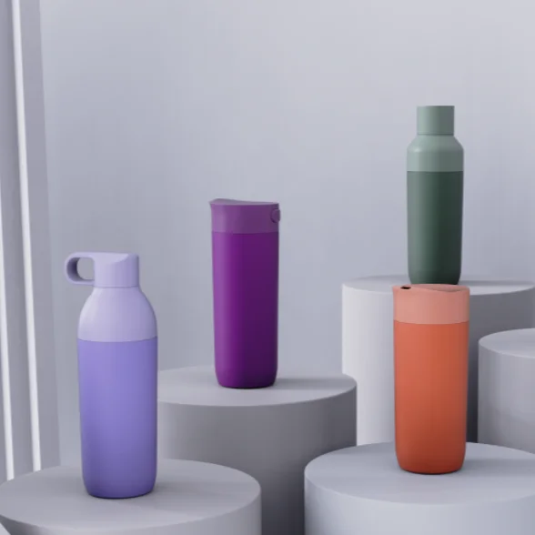 2023 new design Vacuum Insulated Water Bottle With Straw 2 Lids, Stainless Steel Wide Mouth Water Flask Keep Drinks Hot and Cold