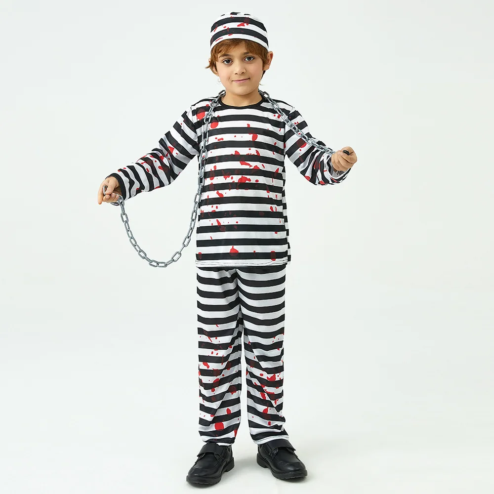 Halloween Costumes Spooky Bloody Prisoners Cosplay Costumes Children Demon Zombies Role Play Costumes