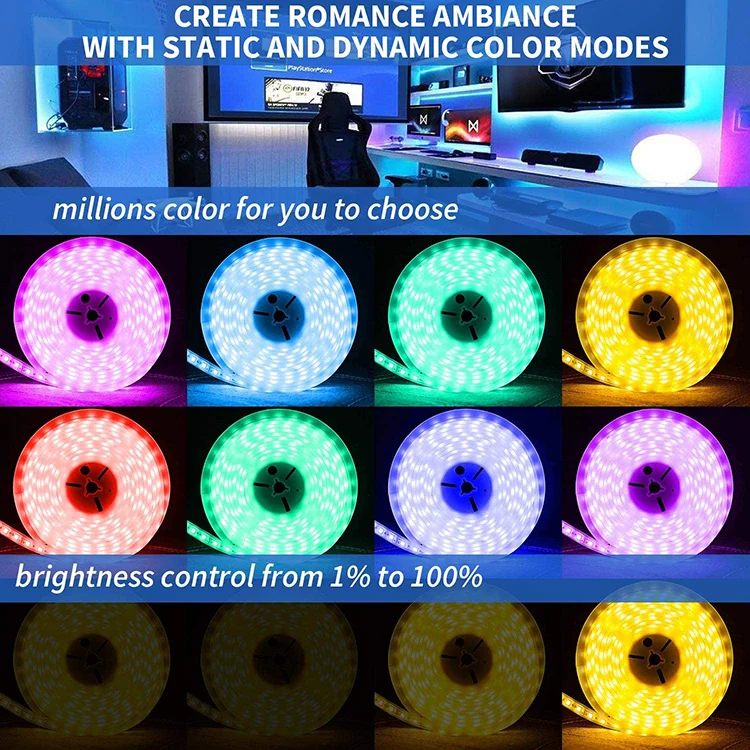 Holiday12v/220v RGB Copper Wire Waterproof Decoration  flex  Neon Sign strip wifi rgb led neon lights for Bedroom
