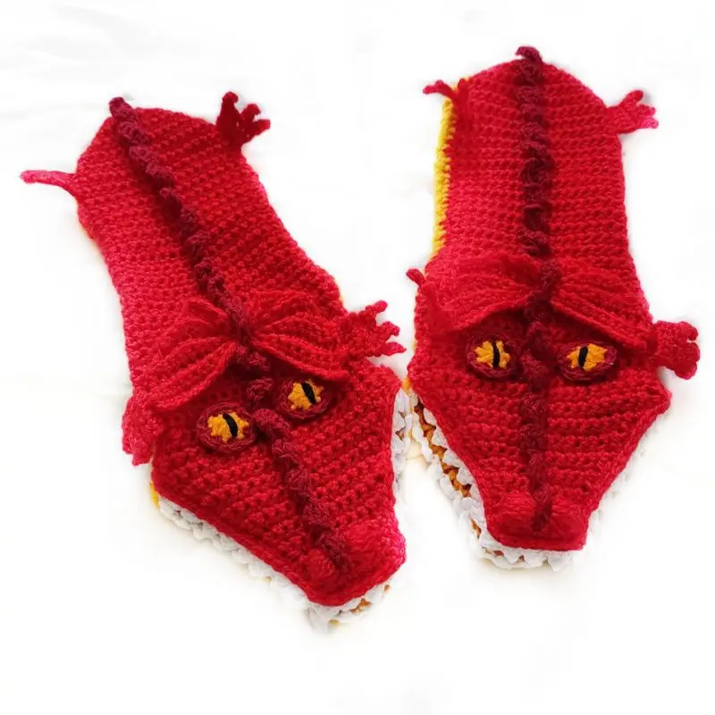 New Trend high quality Dinosaur Red Dragon Jurassic World Knitted Wool Fun Socks Fashion