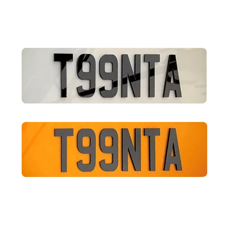 Mirrorized Acrylic Letter UK 4D Laser Cut Letters For Number Plates 3D Customised License Number Car Plate