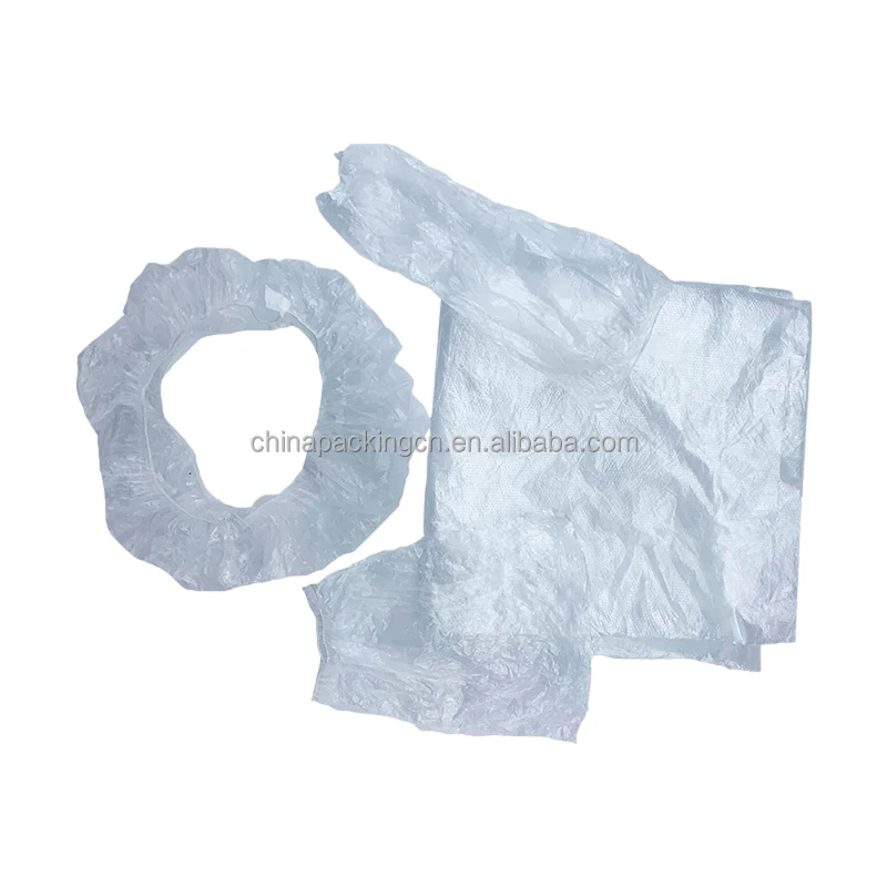 Wholesale Car Repair Protective Seat Cover Five Piece Transparent Plastic Steering Wheel Gear Lever Cover