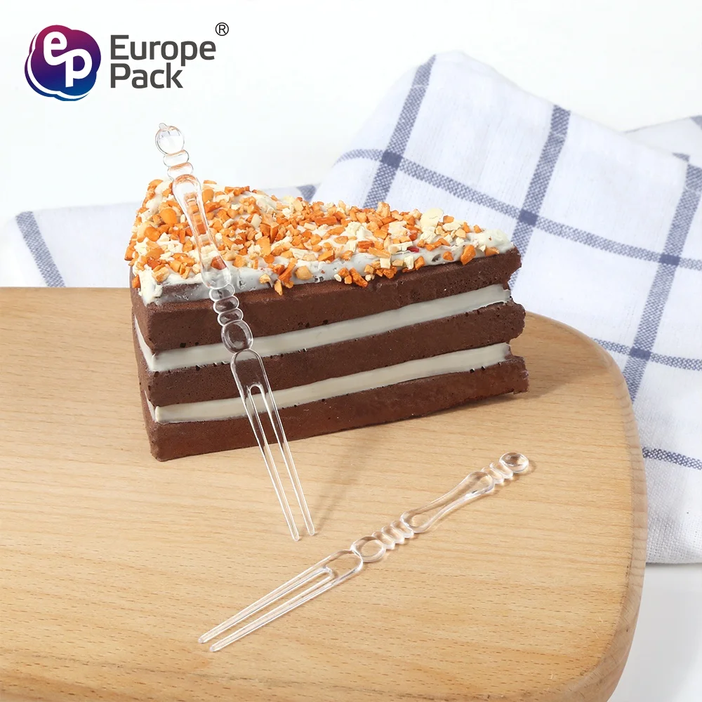 Eco-friendly food grade disposable ps plastic fruits fork