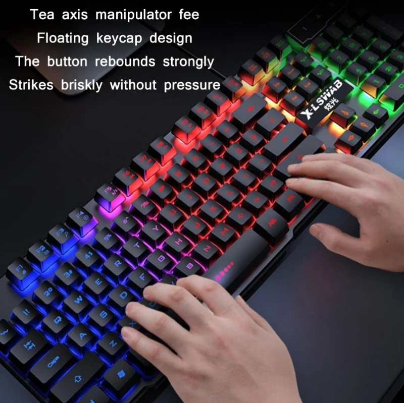 GX50 Professional Gaming Keyboard and mouse combo RGB Backlit USB Wired Keyboard For PC Desktop Laptop Computer