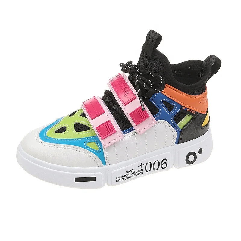 Новая модная Повседневная Удобная женская обувь контрастных цветов на плоской подошве со шнуровкой