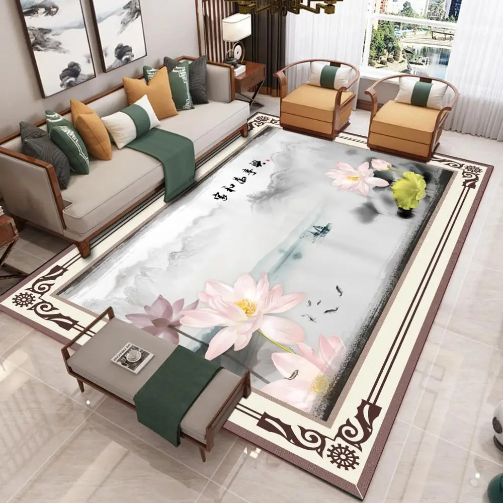 custom manufacturer cheap price polyester printed carpet for home floor