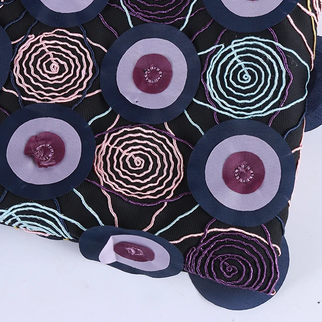 laser circle line rope embroidery baby kids girl women dress underwear T-shirt skirt garments net fabric