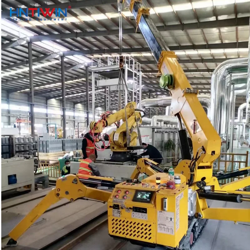 Chinese factory HNTIWIN low price 2tons 3tons 5tons 8tons mini small spider crane for construction works