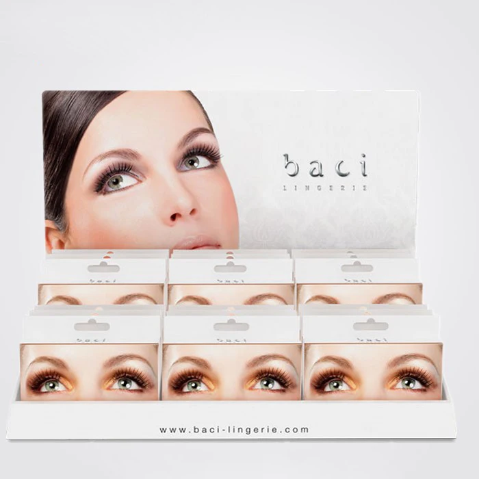 
Promotional Cardboard Counter Paper Display Rack Lashes Display Stand 
