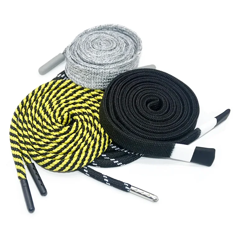 Sport Shoelace Round Silicone Dipping Shoelace Custom Brand Logo Tie Shoelace