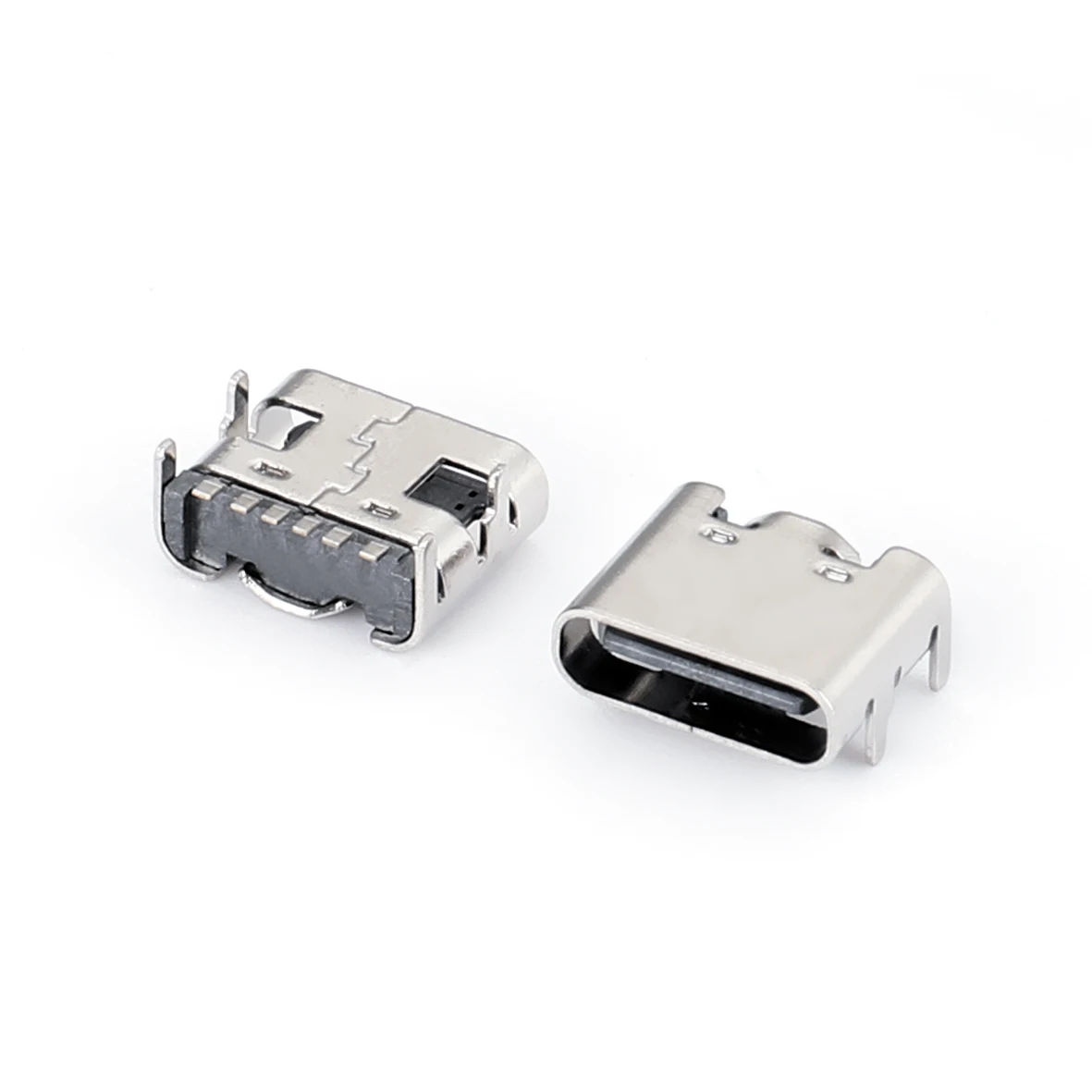 Professional Manufacturer of USB 3.1 Type C 6P Vertical SMD Connector USB CF 180Degree SMT Connector