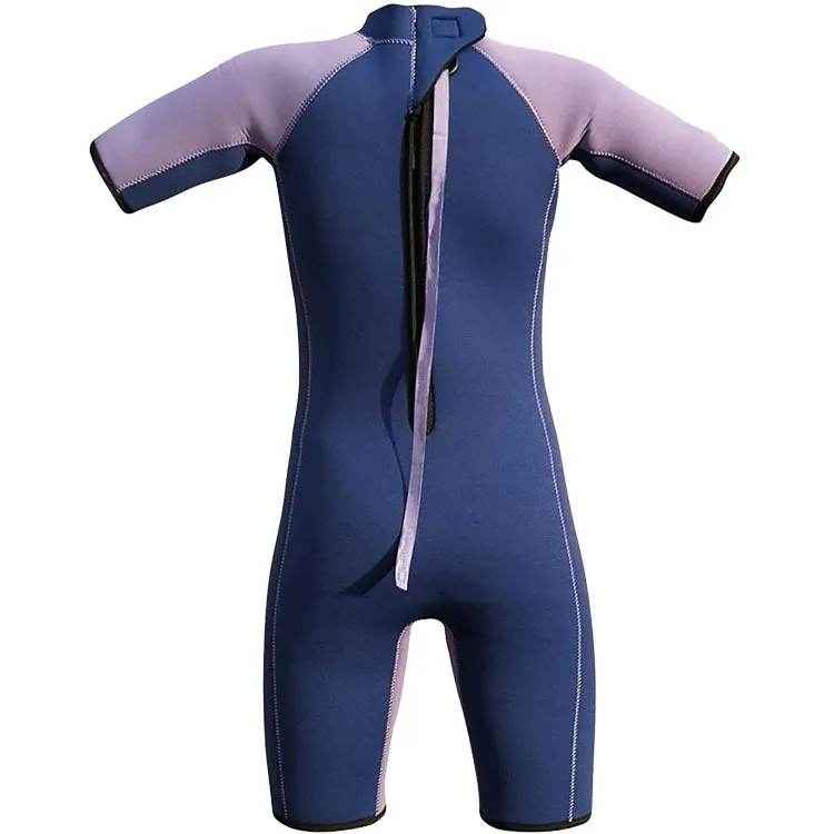 Customized Short Sleeve Children Zip Swimming Wet Suits 5Mm Neoprene Diving Surfing One Piece Kids Wetsuit
